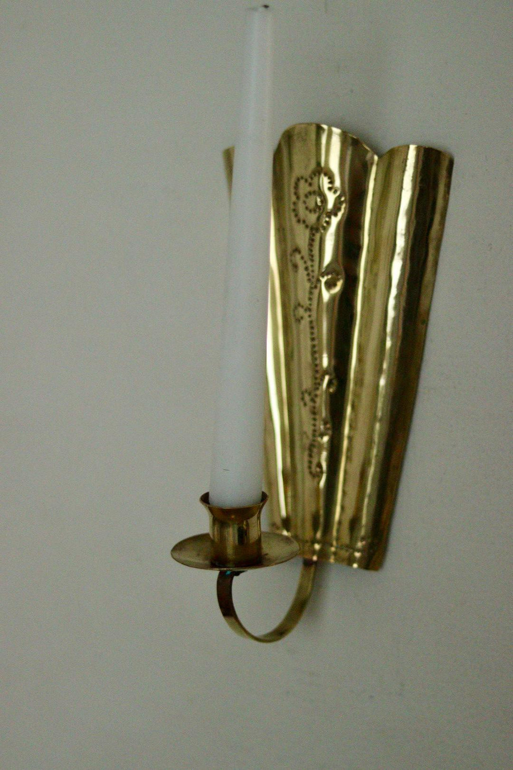 Pair of Vintage Brass Swedish Sconces