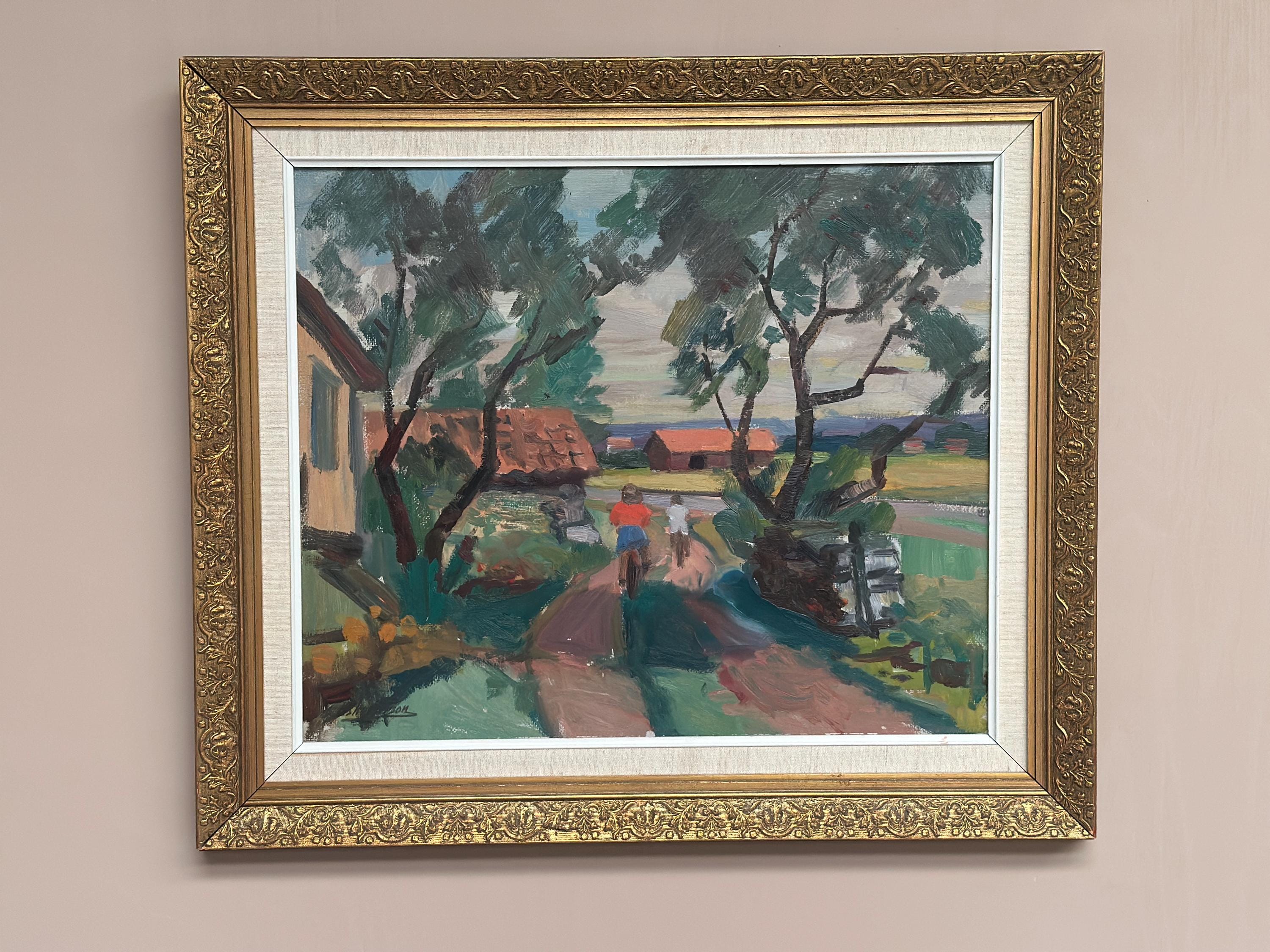 “On Bicycle” by Oskar Person – Signed