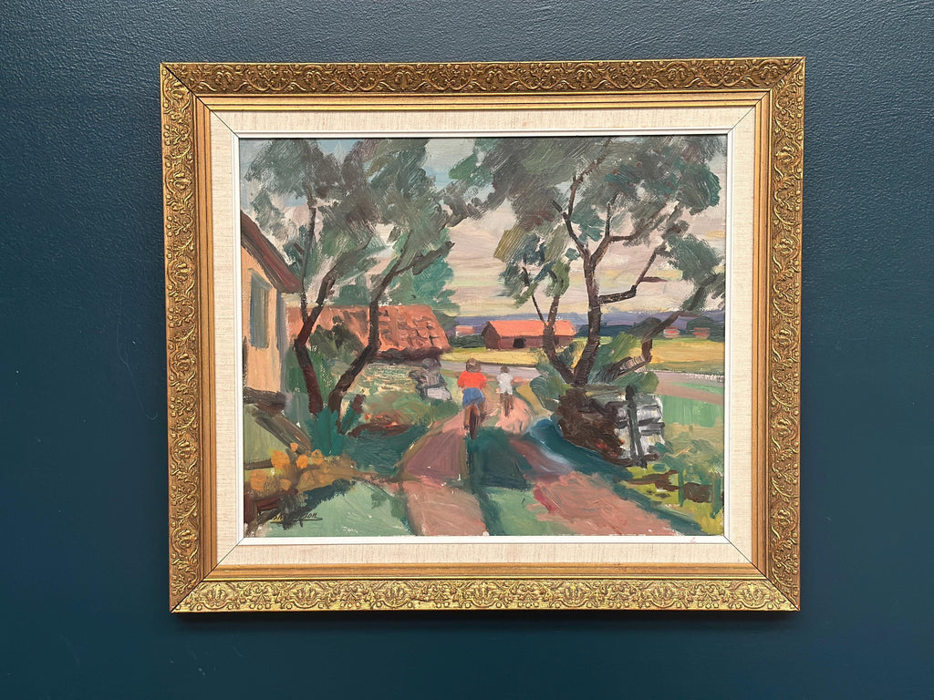 “On Bicycle” by Oskar Person – Signed