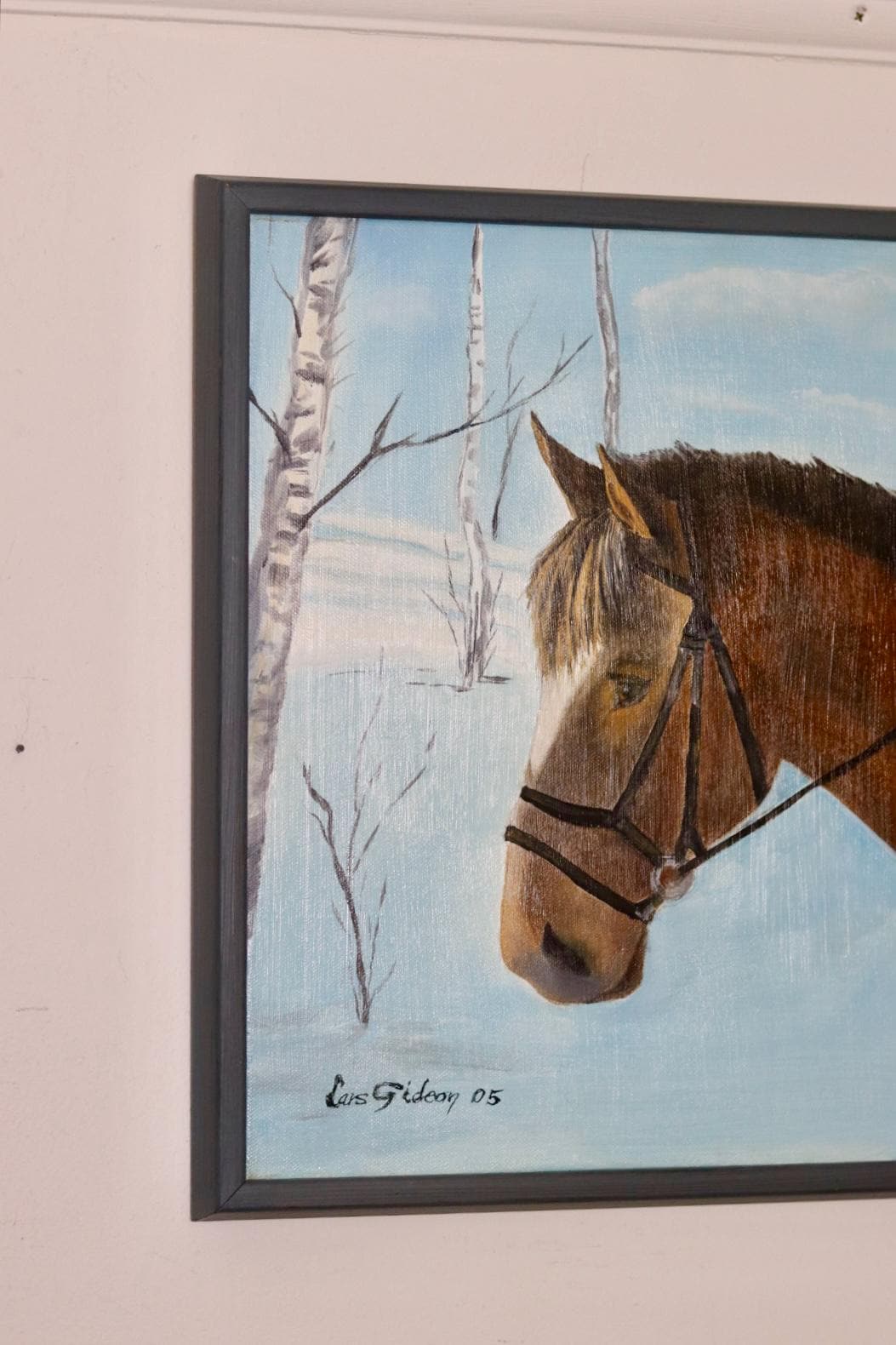 "HORSE IN SNOW" by Lars Gideon