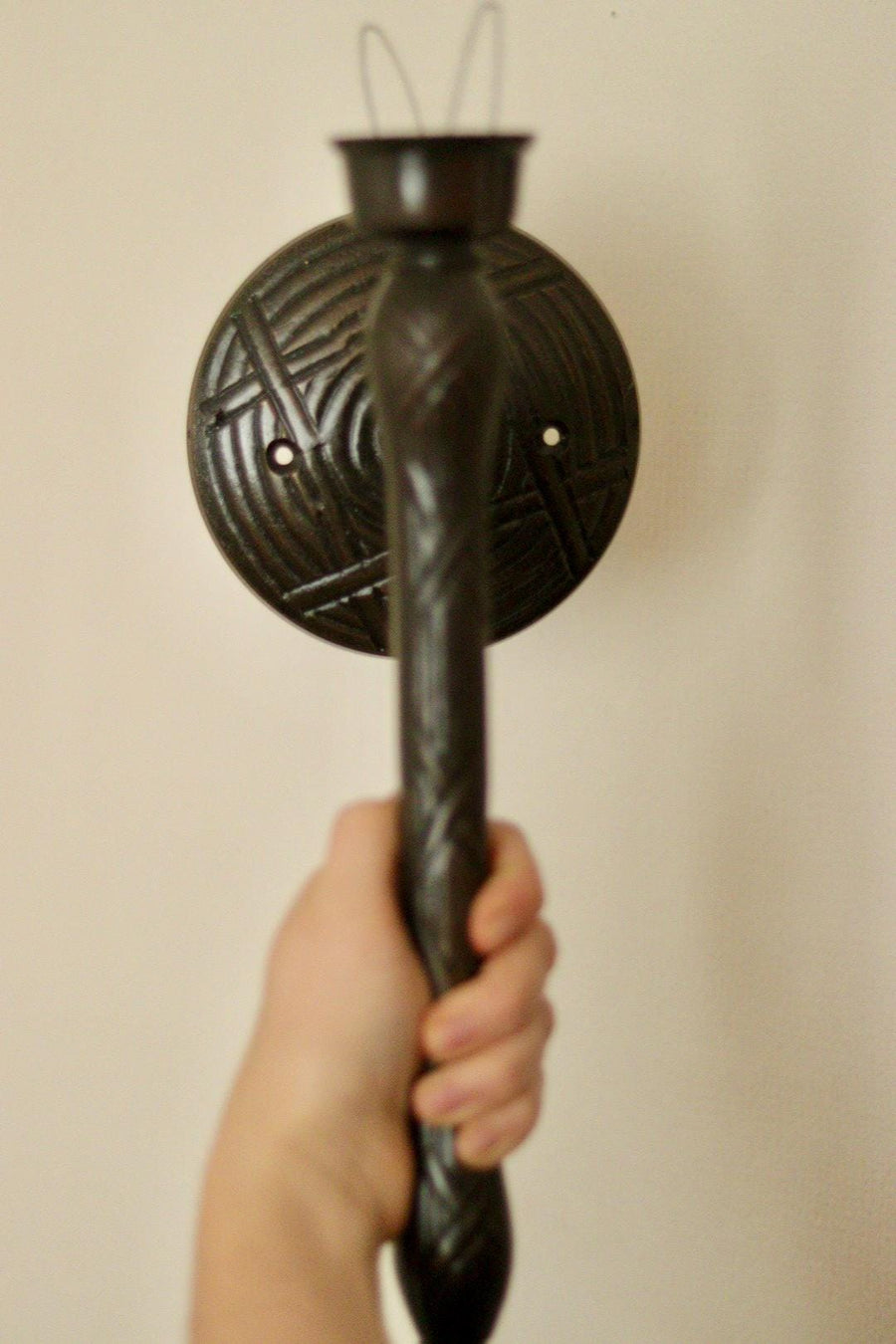 Vintage Pair of Sconces with Black Coating