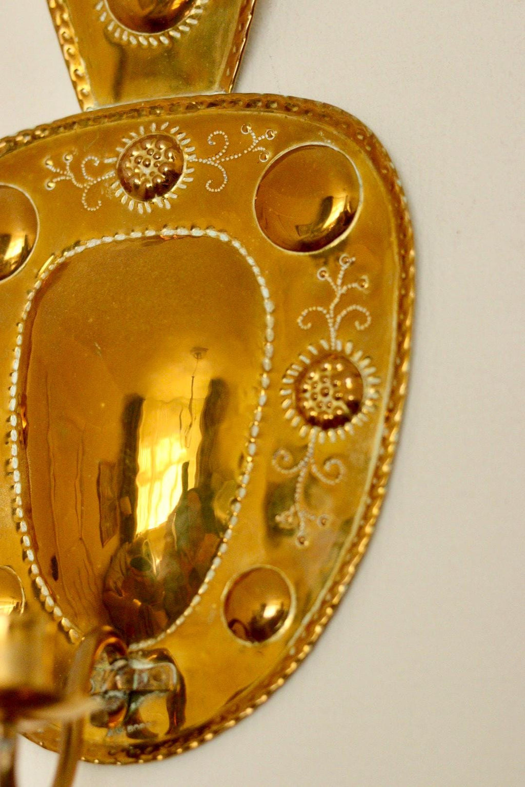 Pair Of Mid Century Swedish Brass Sconces