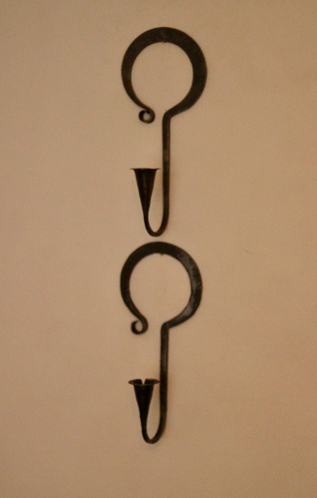 Pair of Wrought Iron Mid-Century Swedish Sconces  by Akta