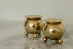 Pair of Mid-Century Swedish Brass Candle Holders