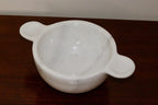 Gabriella – White Natural Marble Bowl with handles  | L 32cm W 20cm H 10cm
