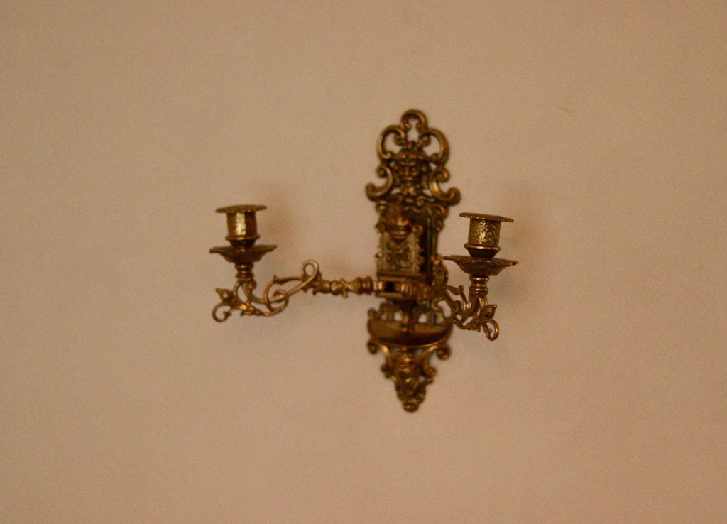 SINGLE Mid Century Swedish Brass Sconce