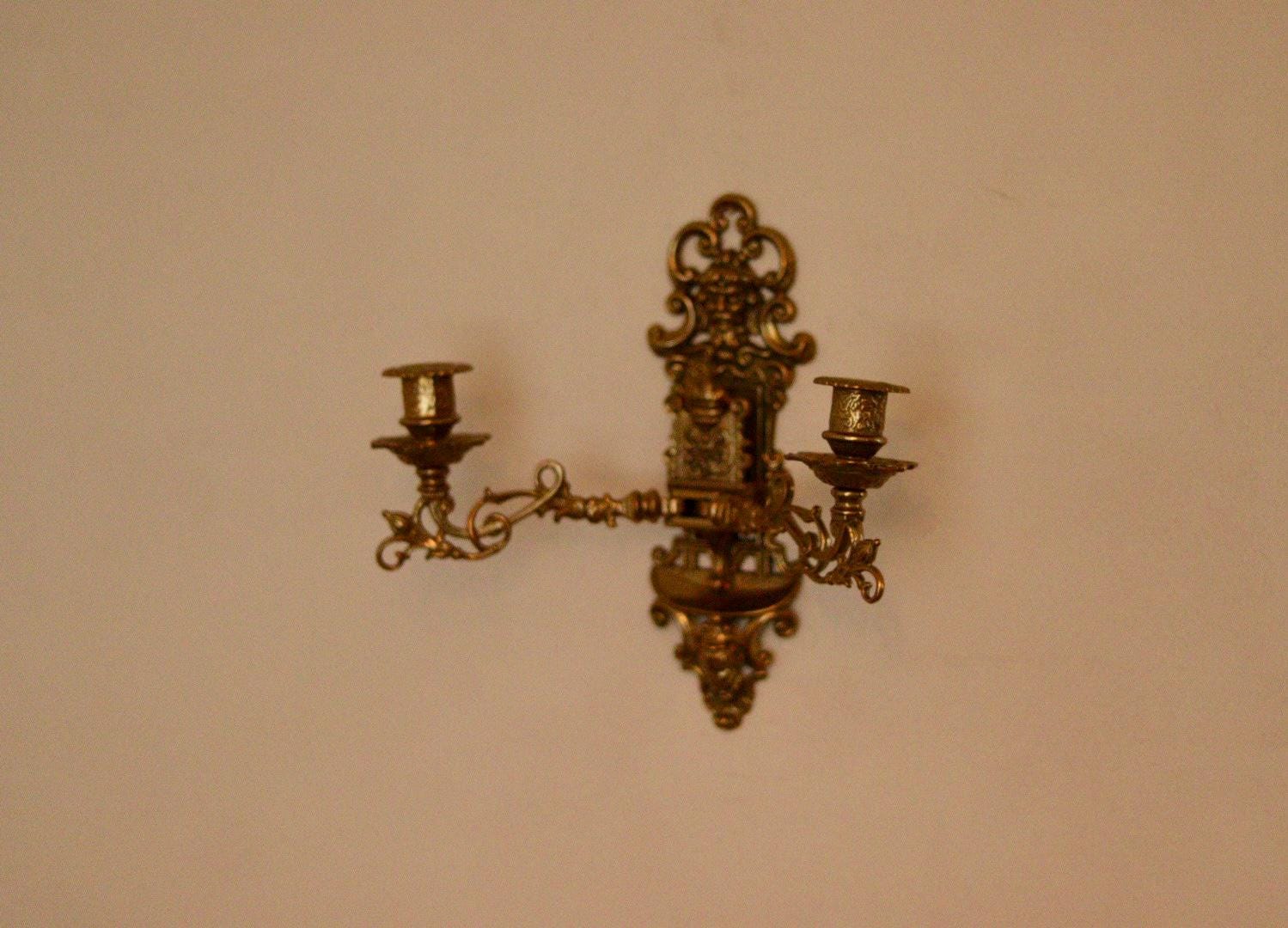 SINGLE Mid Century Swedish Brass Sconce