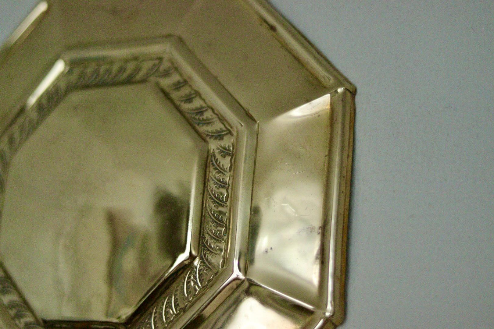 Pair of  Swedish Brass Octagonal Sconce with double arm Design