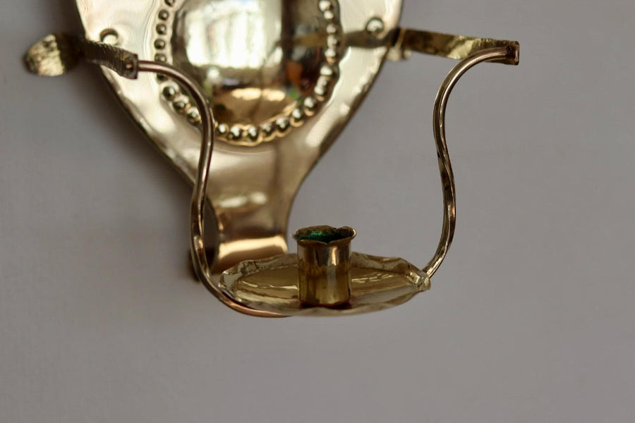 Pair Of Mid Century Swedish Brass Sconces by Ahrneberg Sweden