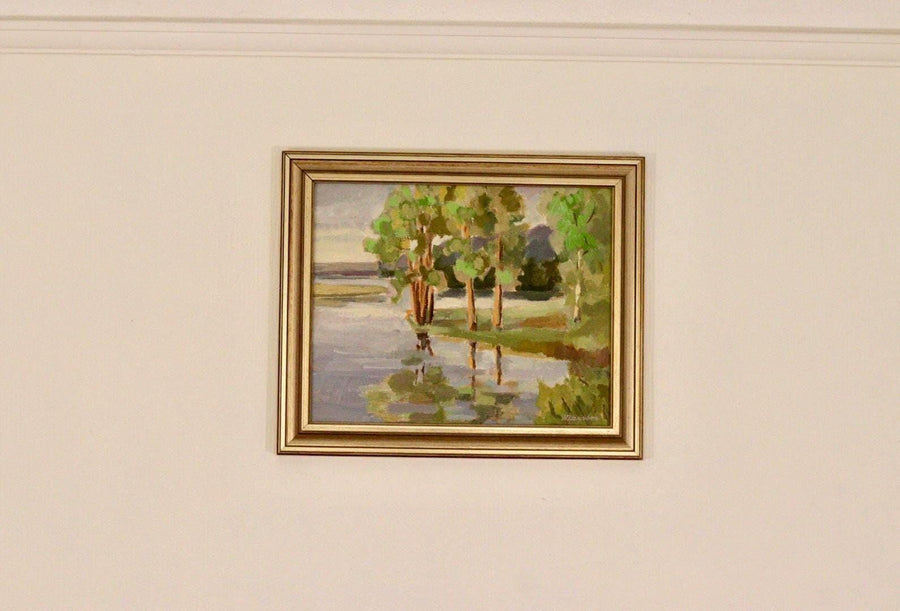 “Trees and Lake” by H. Larsson