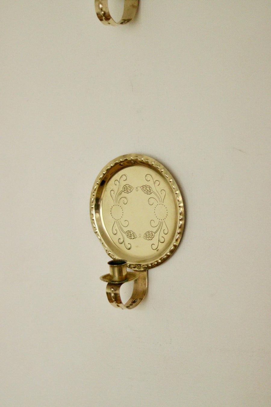 Pair Of Mid Century Swedish Brass Sconces