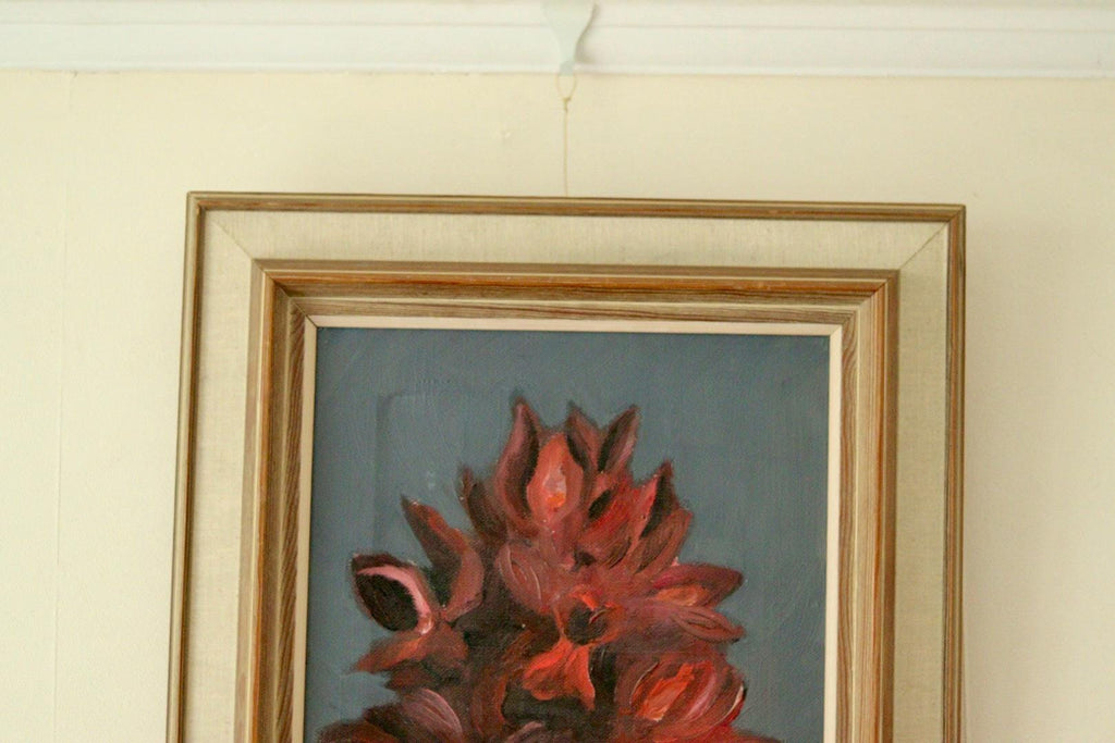 Original Vintage Oil on Canvas – "Flowers"