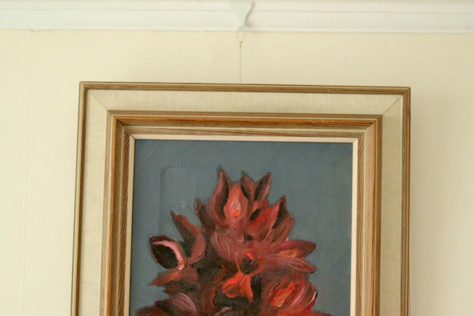 Original Vintage Oil on Canvas – "Flowers"