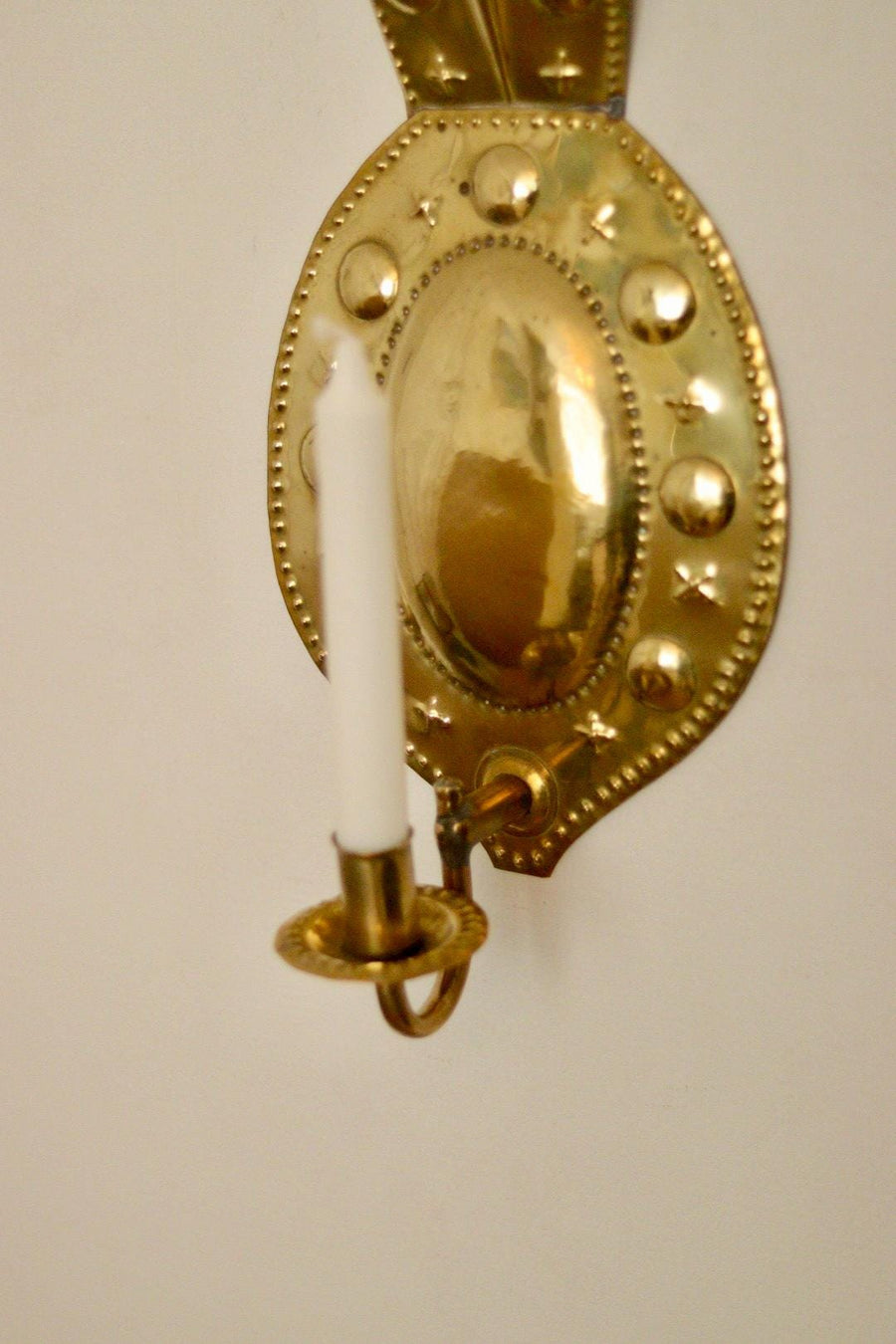A Pair of Mid Century Swedish Brass Sconces
