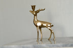 Vintage Brass Stag Candlestick holder