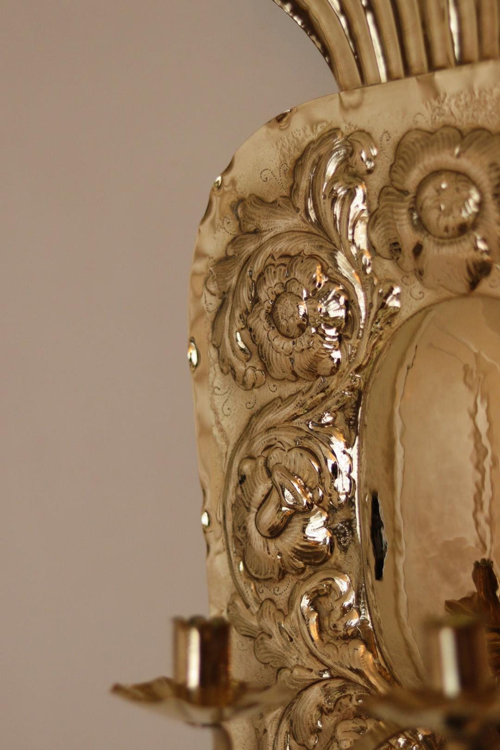 Large Mid-Century Swedish Brass Sconces