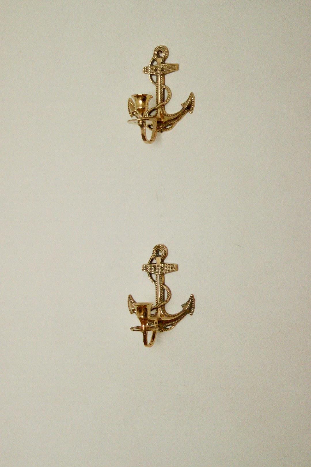 Pair of Vintage Swedish Brass Sconces