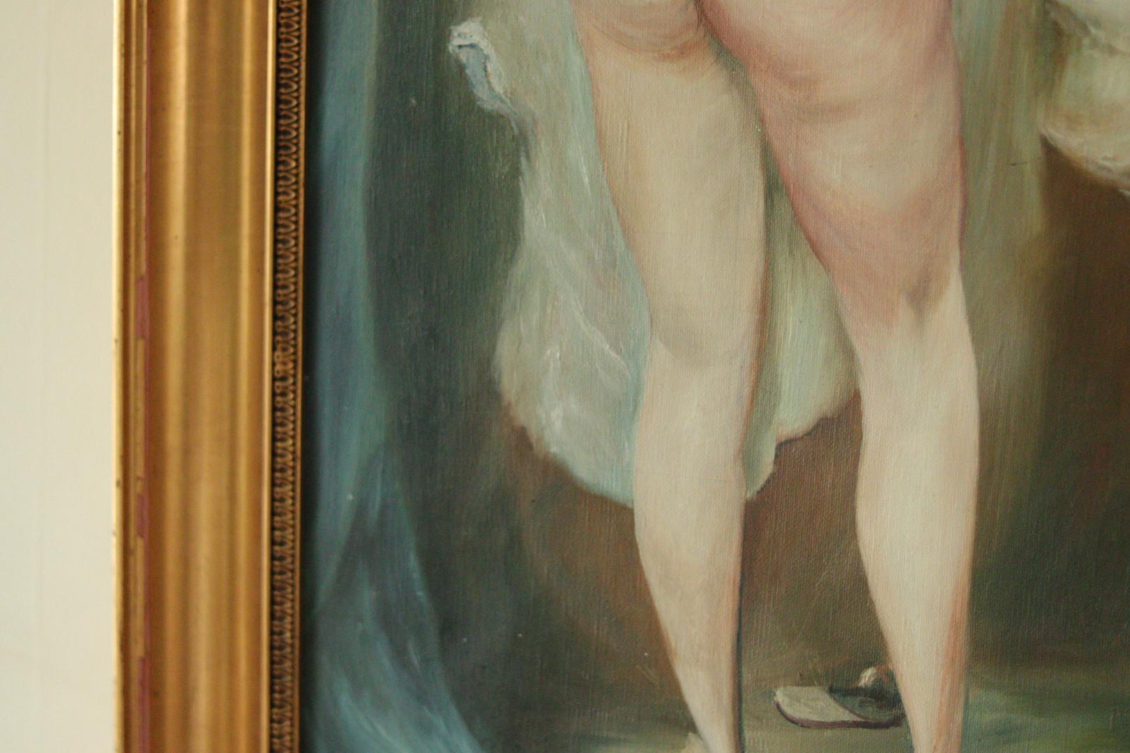 Original Mid-Century Oil on Canvas – “Female Nude”