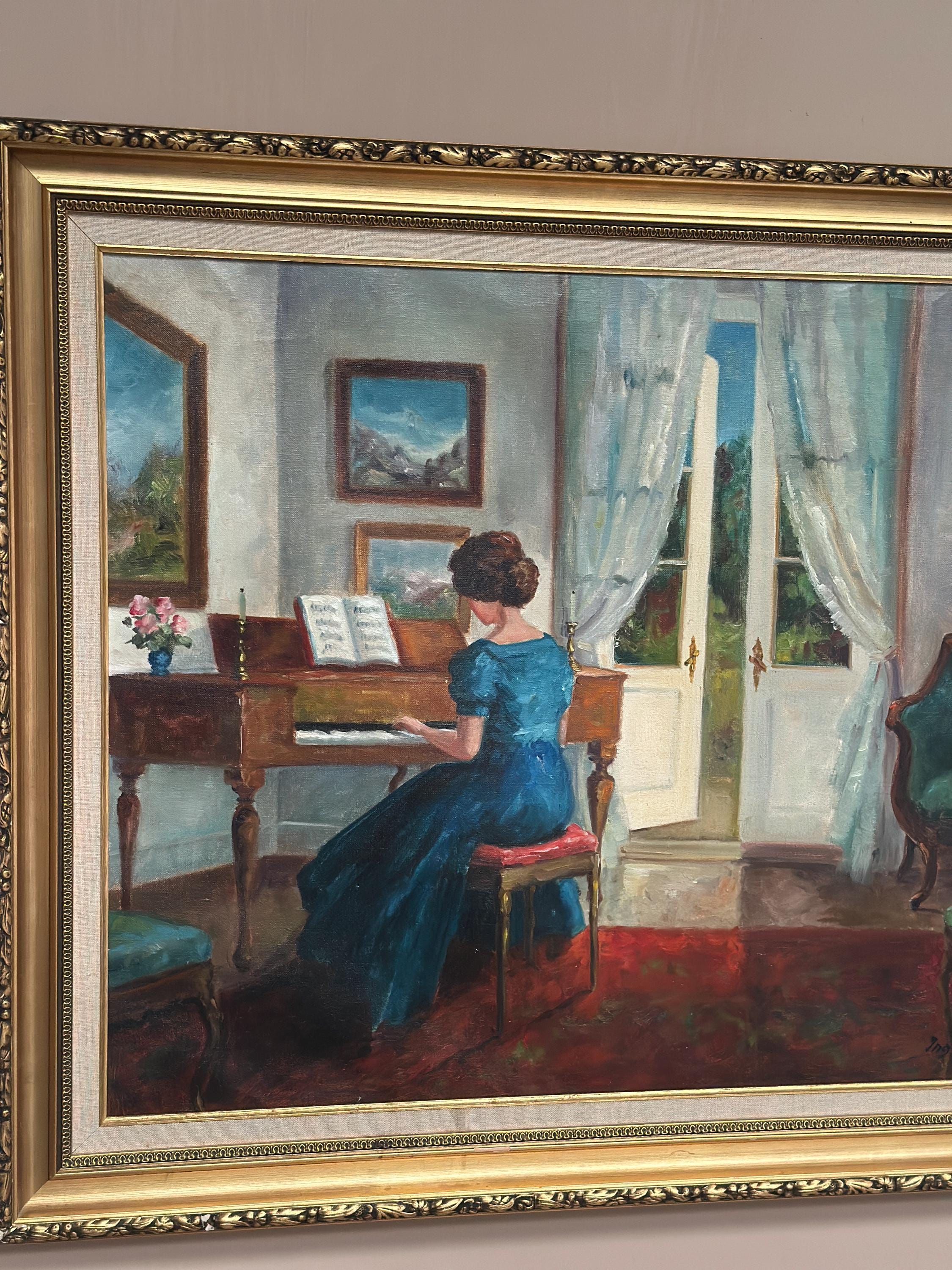 “Woman at Piano” by Inger Bo