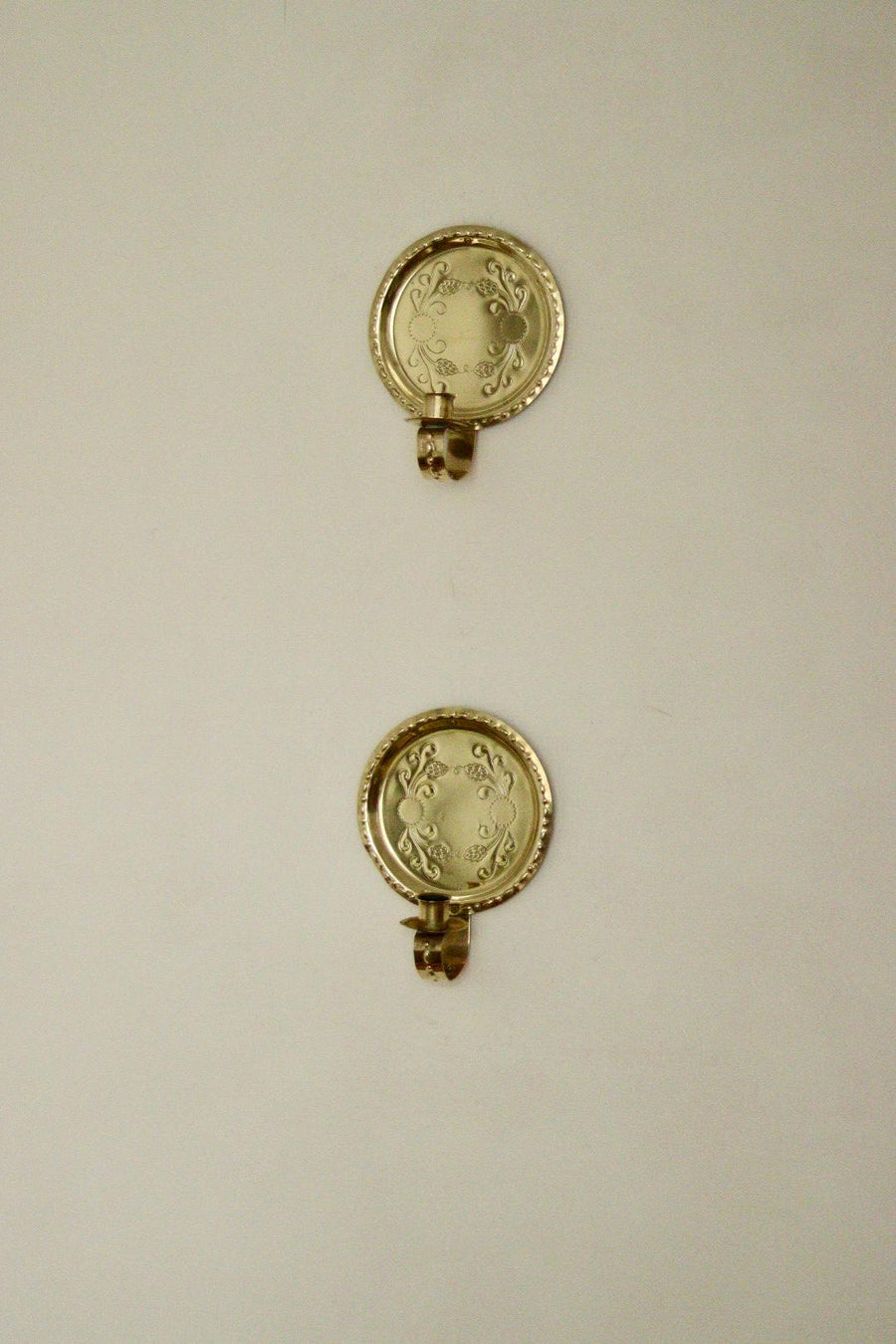 Pair Of Mid Century Swedish Brass Sconces