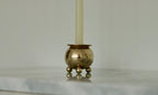 Pair of Mid-Century Swedish Brass Candle Holders