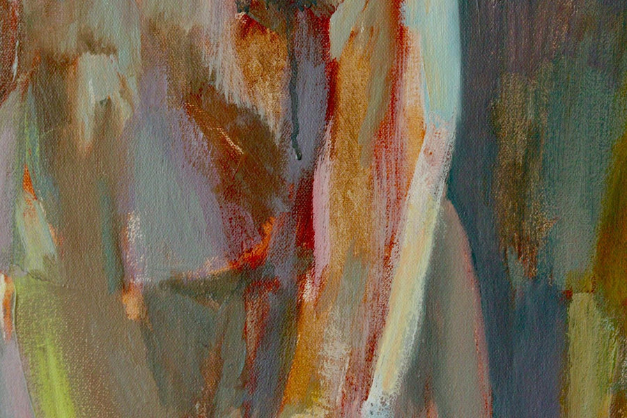 X-Large Original Swedish Oil on Canvas ““Two Women”