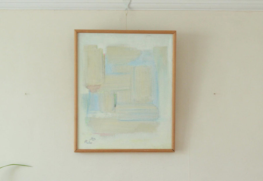 Mid-Century Original Swedish Oil on Canvas "Virginia" by Pabu