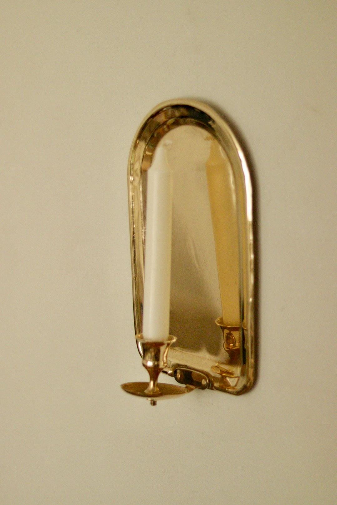 SINGLE Mid Century Swedish Brass Sconce