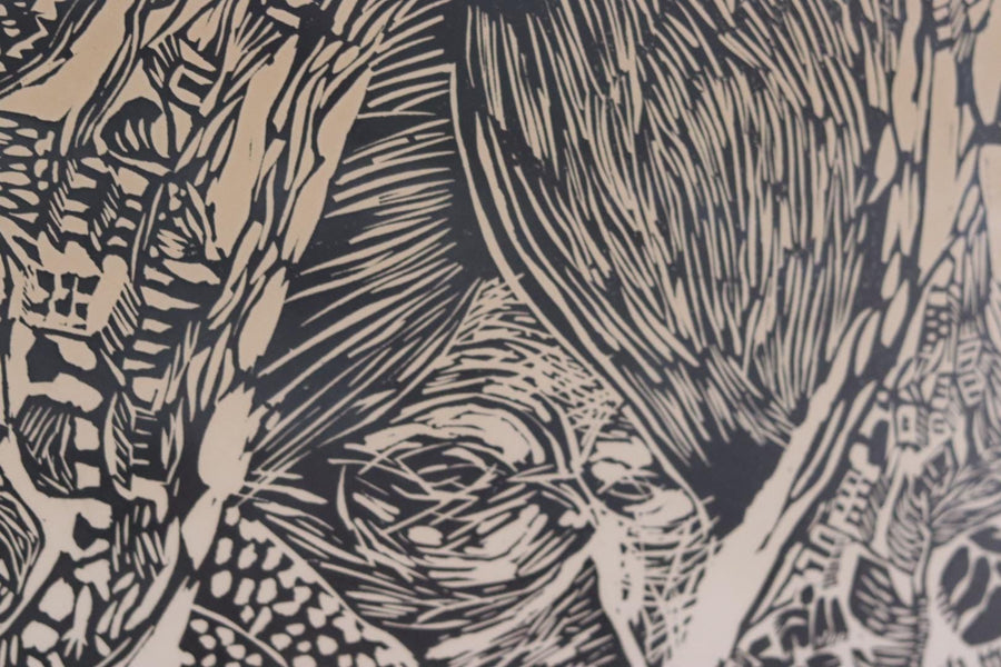 Woodcut by Kerstin Abram Nilsson