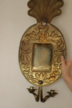 Pair Of Large Mid Century Swedish Brass Sconces