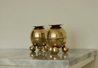 Pair of Mid-Century Swedish Brass Candle Holders