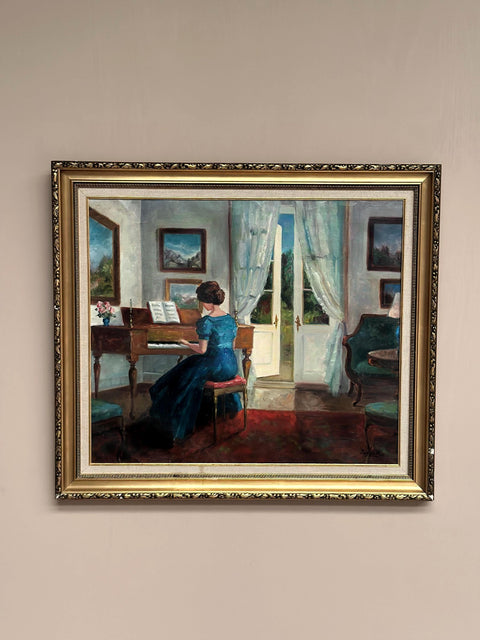 “Woman at Piano” by Inger Bo