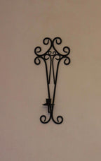 Pair of vintage black metal sconces
