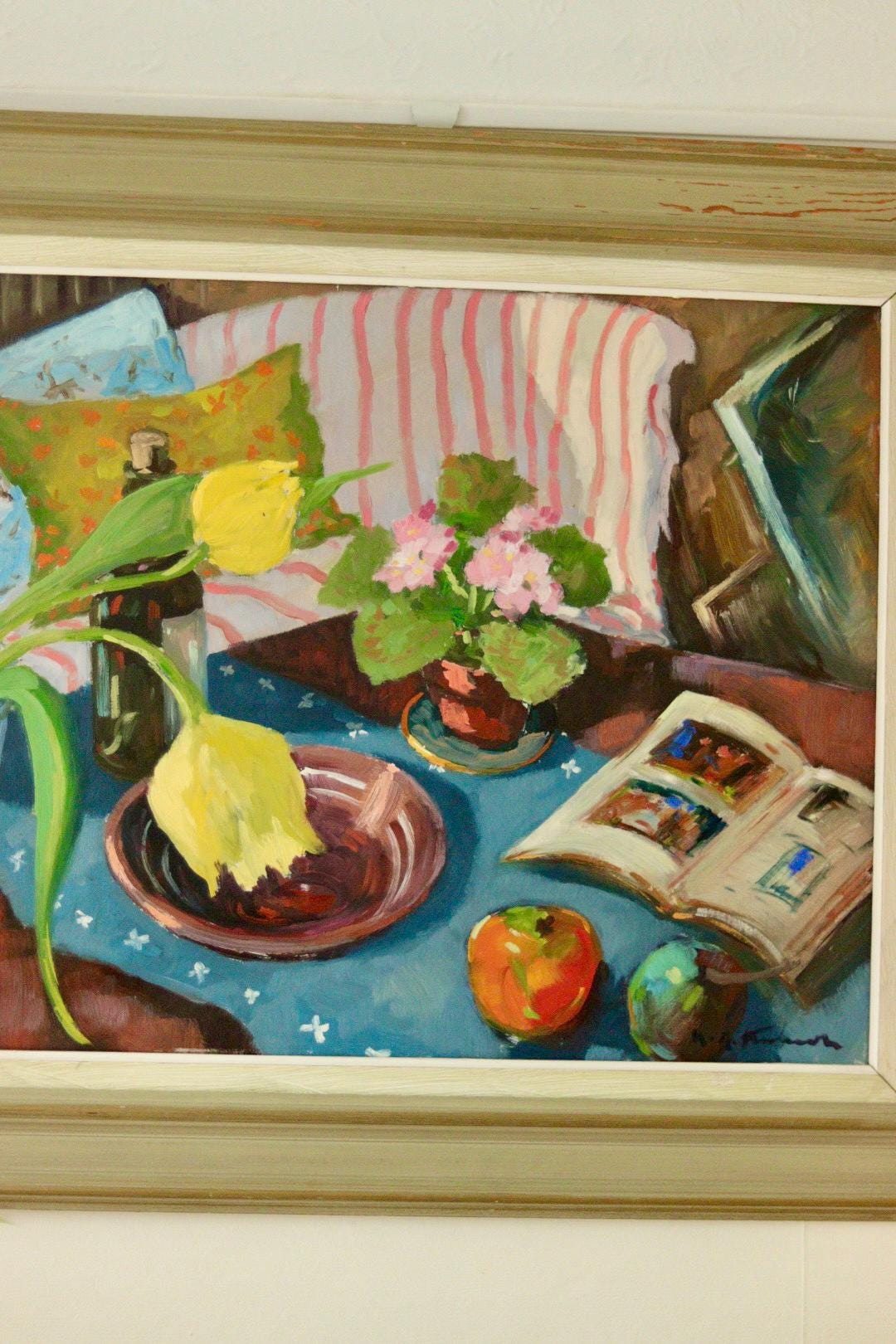 Original Swedish Oil on Canvas – “Still Life Table”