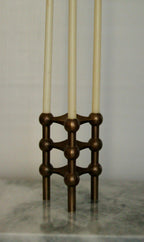 Trio of Vintage Brass Candle Holder by Stoff Nagel