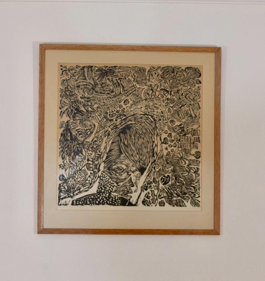 Woodcut by Kerstin Abram Nilsson