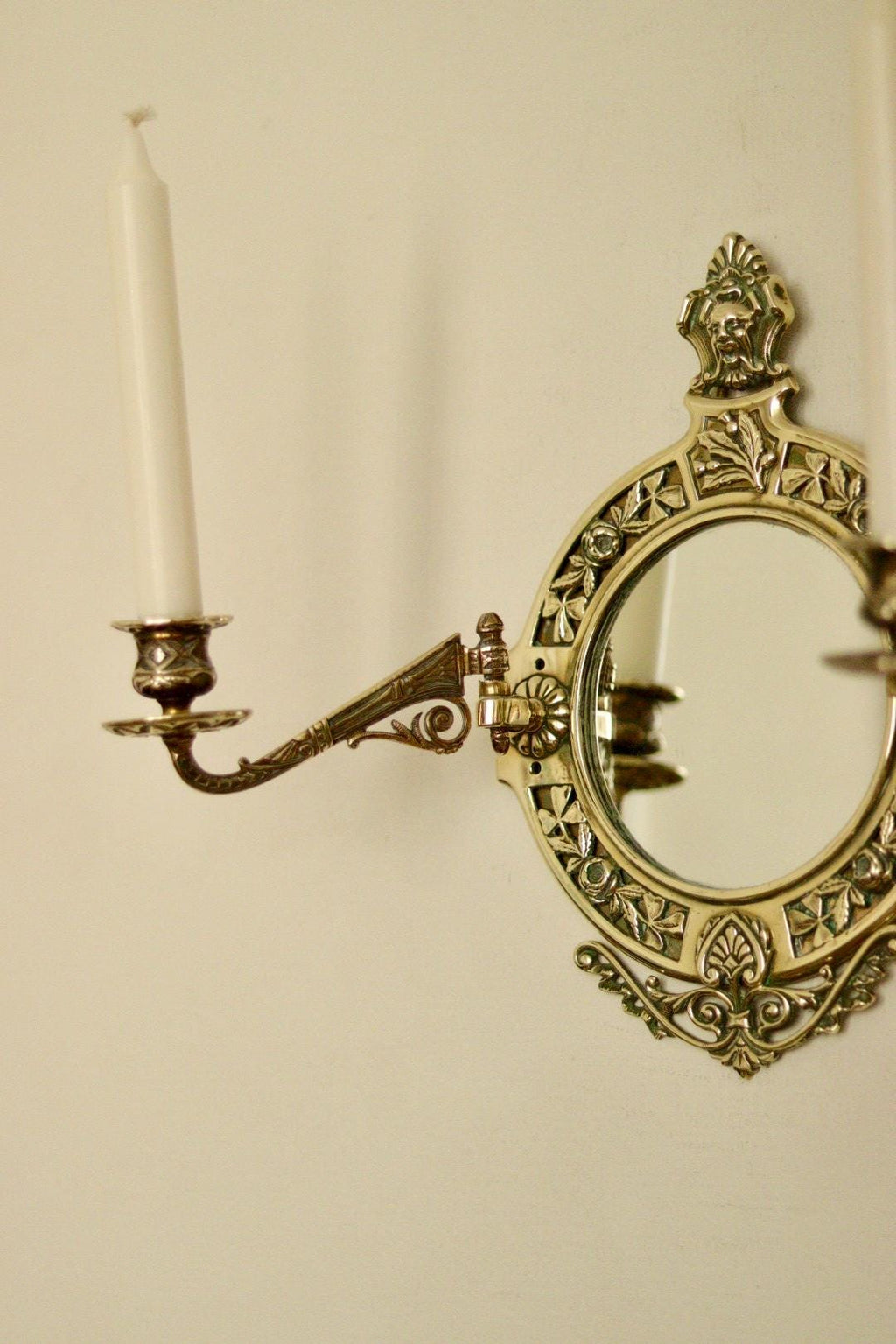 SINGLE Vintage Swedish Brass Sconce