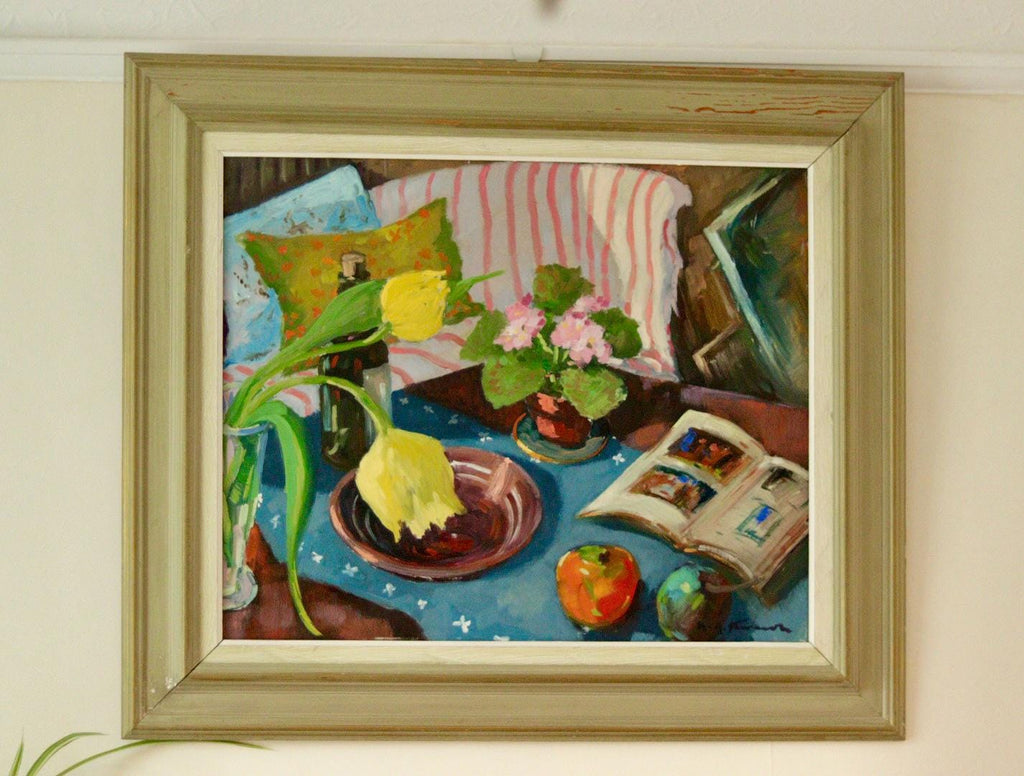 Original Swedish Oil on Canvas – “Still Life Table”