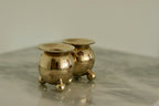 Pair of Mid-Century Swedish Brass Candle Holders