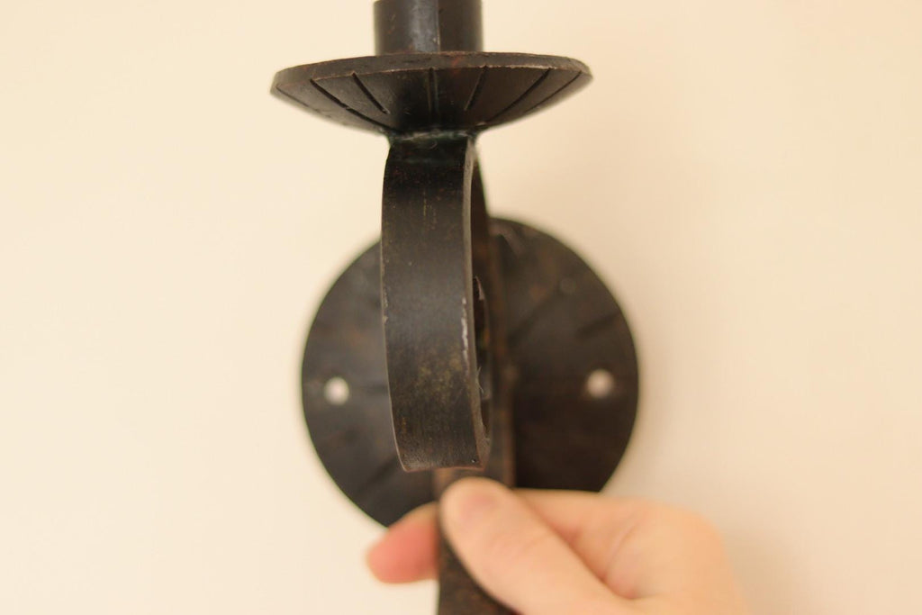 Pair of Mid-Century-Swedish Sconces with Black Coating