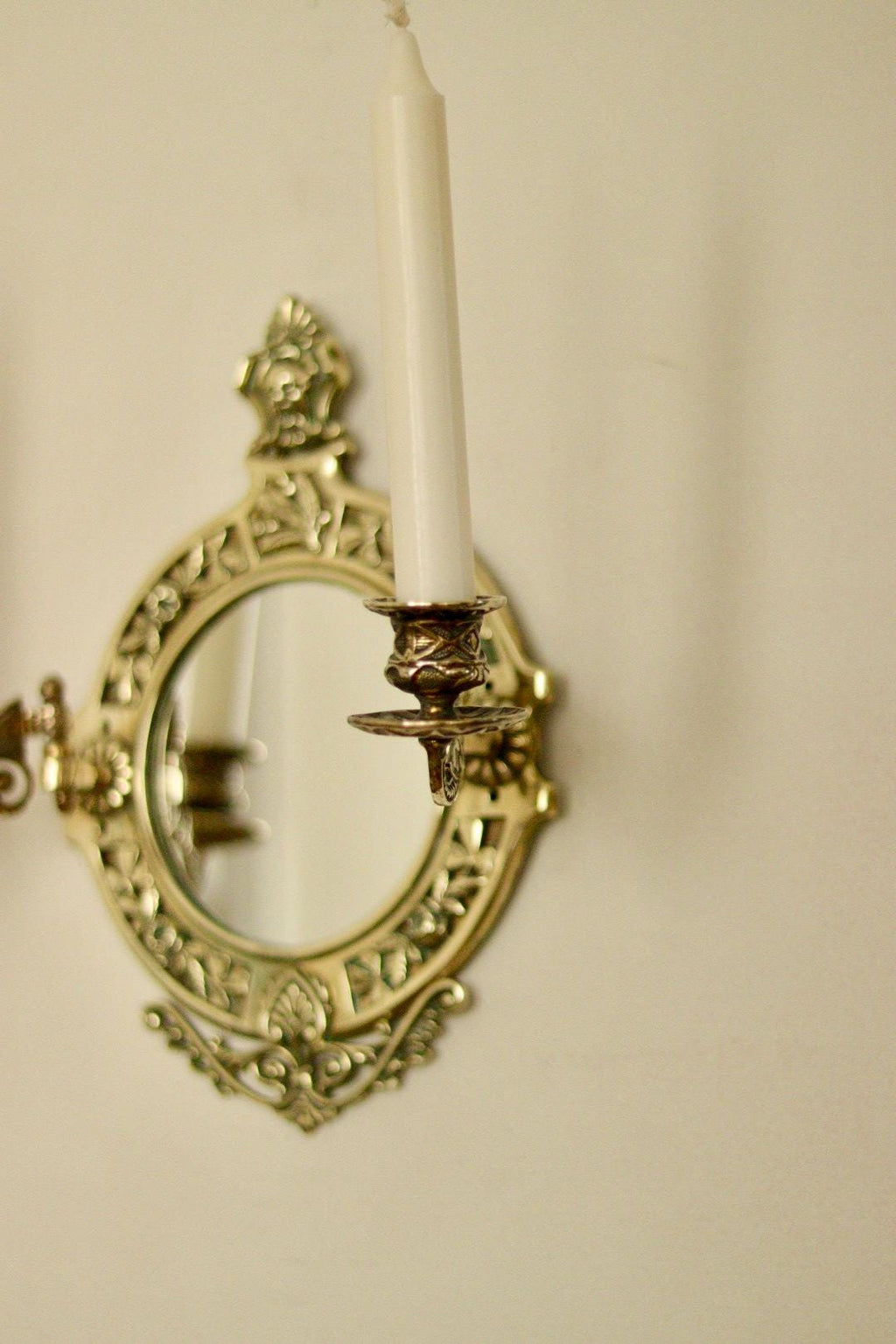 SINGLE Vintage Swedish Brass Sconce