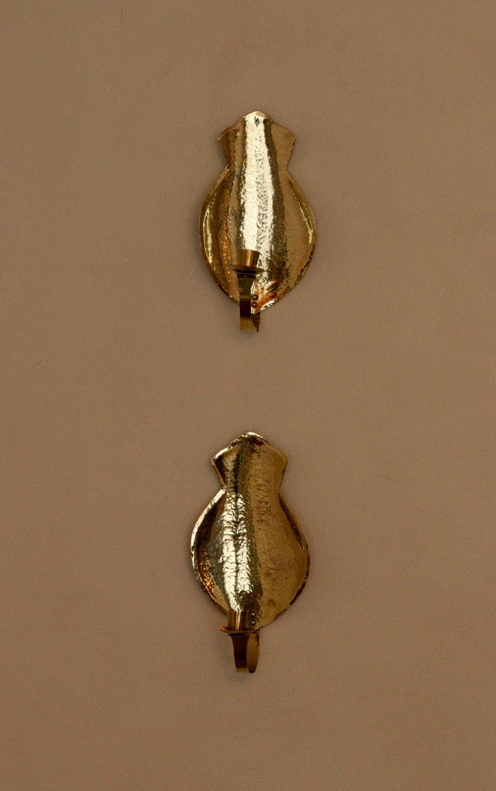 Pair of Mid Century Swedish Brass Sconces