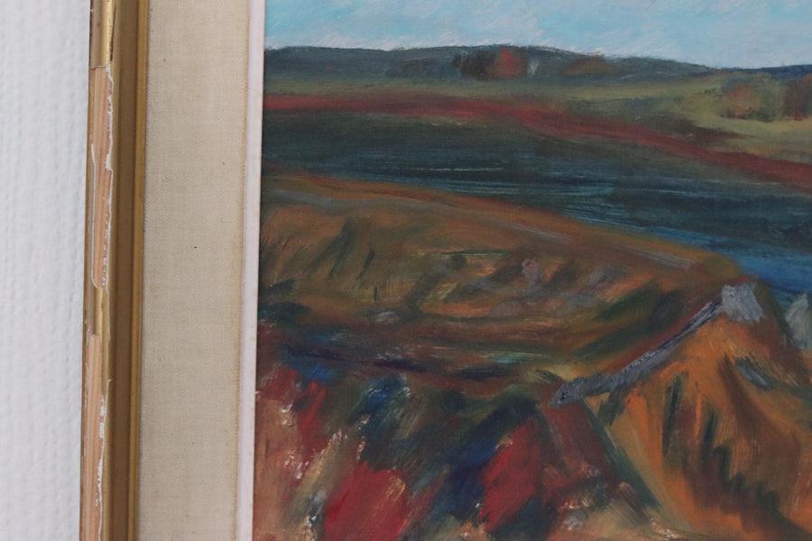 Original Mid Century Swedish Oil on Panel – “Bold Landscape”