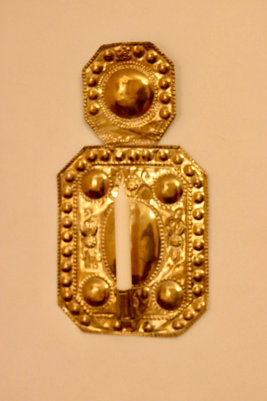 Large Mid-Century Swedish Brass Sconces