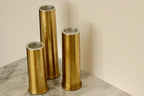 Original Trio of Mid-Century Brass Candle holders