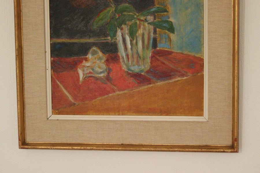 Mid-Century Swedish Oil on Masonite "Still Life"– Dated 1953