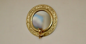 Vintage Brass Sconce with Mirror
