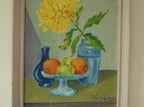 “Still Life: Fruit and Yellow Flower” (Attributed to Schultzer)