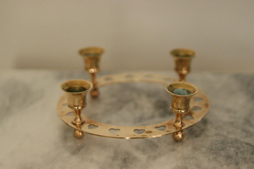 Mid-Century Swedish Brass Candelabra
