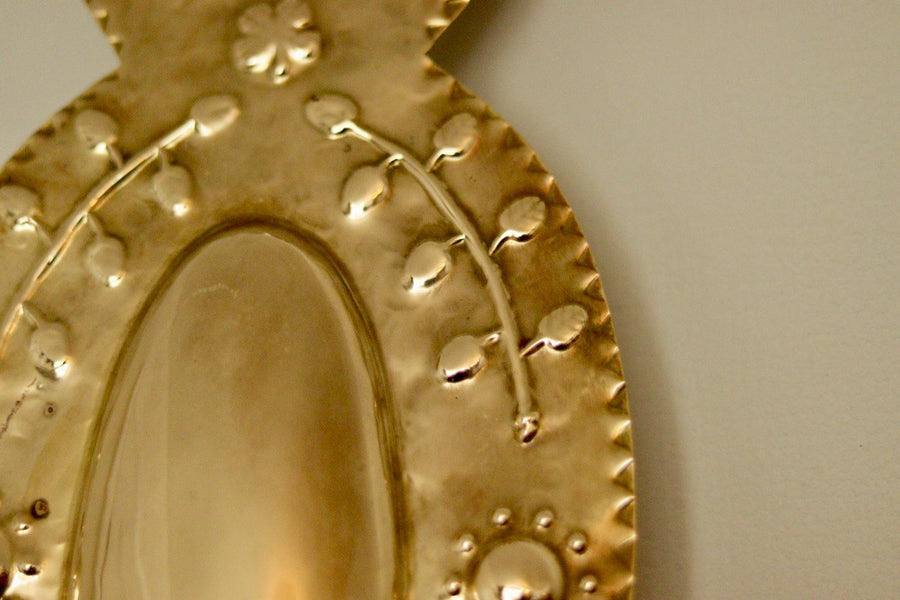 Pair Of Large Mid Century Swedish Brass Sconces